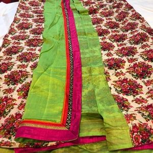 Great pink floral indian saree